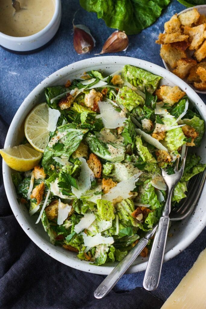 Best Valentine's Dinner Ideas: Classic Caesar Salad.