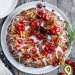 Vegan Cranberry Cake scented with orange and toasty walnuts has a light and tender crumb with just the right balance of sweet and tart.  Festive and delicious, a perfect holiday dessert!