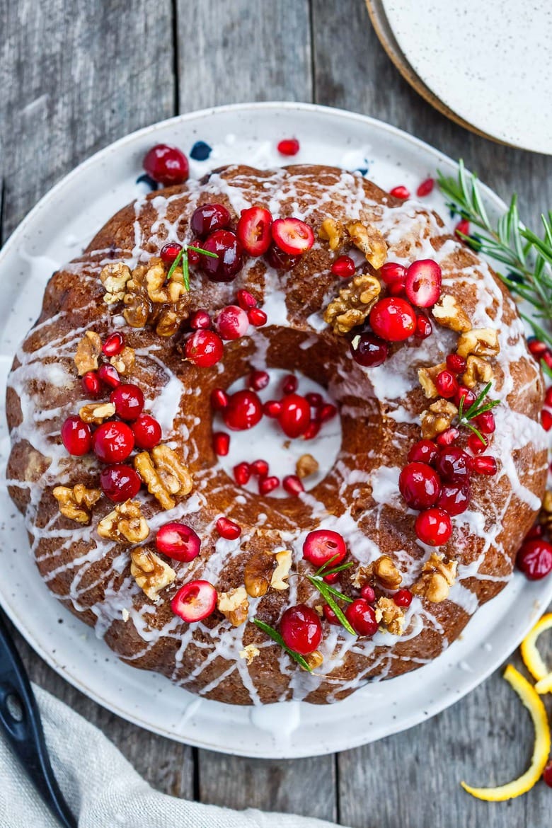 Christmas Bundt Cake - A Festive Red and Green Holiday Cake!