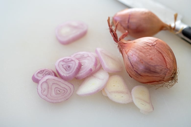 slice the shallots or use red onions