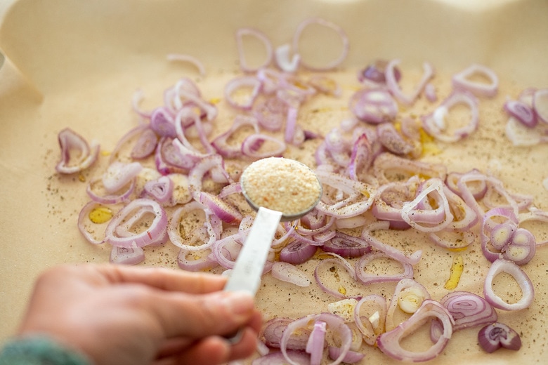 making the crispy shallots