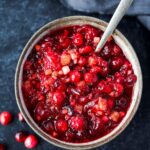 A healthier Thanksgiving Cranberry Sauce, sweetened w/ maple syrup. Easy & made with fresh cranberries in just 20 minutes. Vegan, Gluten-free.