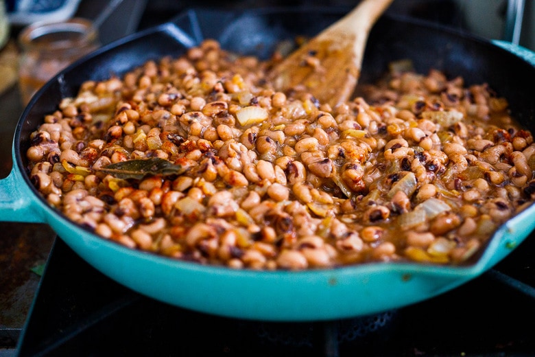 stewed black eyed peas