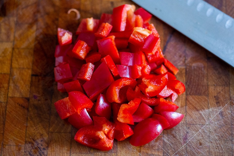 chopped bell pepper