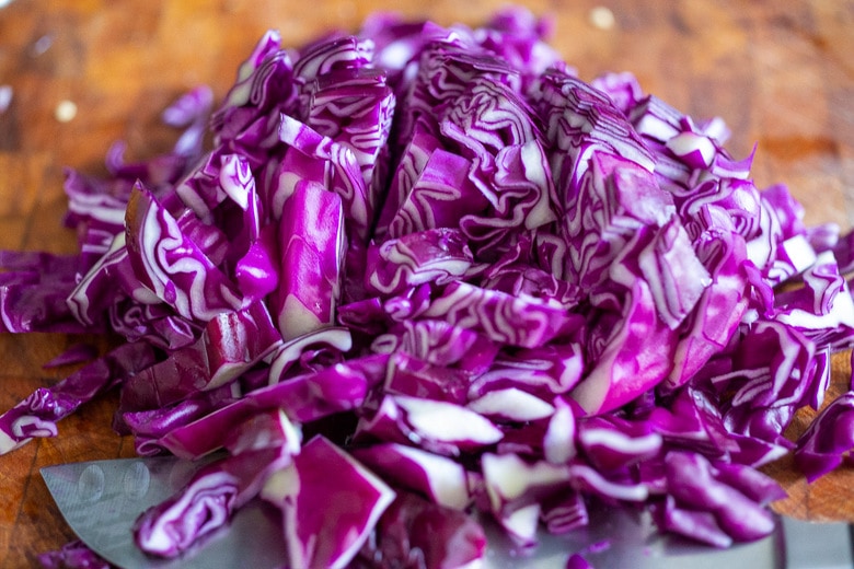 chopped cabbage