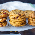 Irresistible one-bowl Vegan Chocolate Chip Cookies with crisp edges and soft centers. Here is the perfect vegan recipe for the traditional chocolate chip cookie you have been craving!