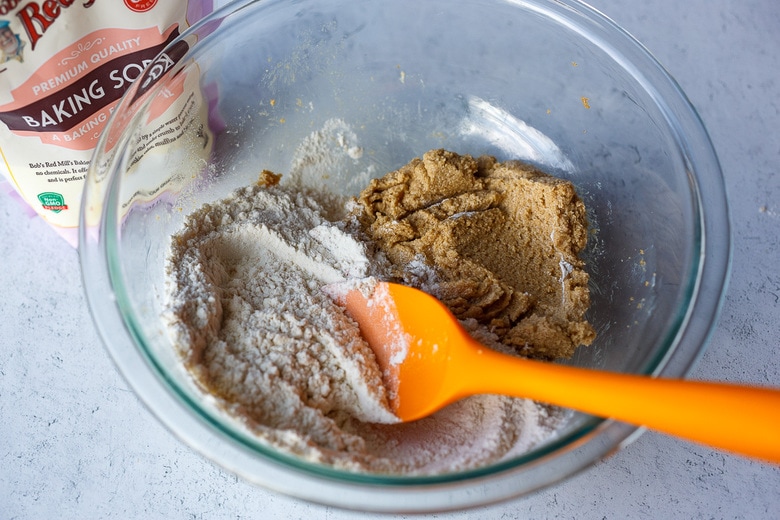 mixing cookies together