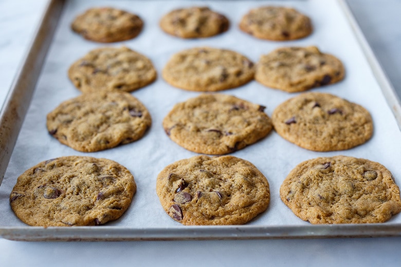 cookies baked cooling on a tray