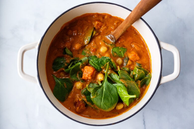 Arican Peanut Soup simmering.