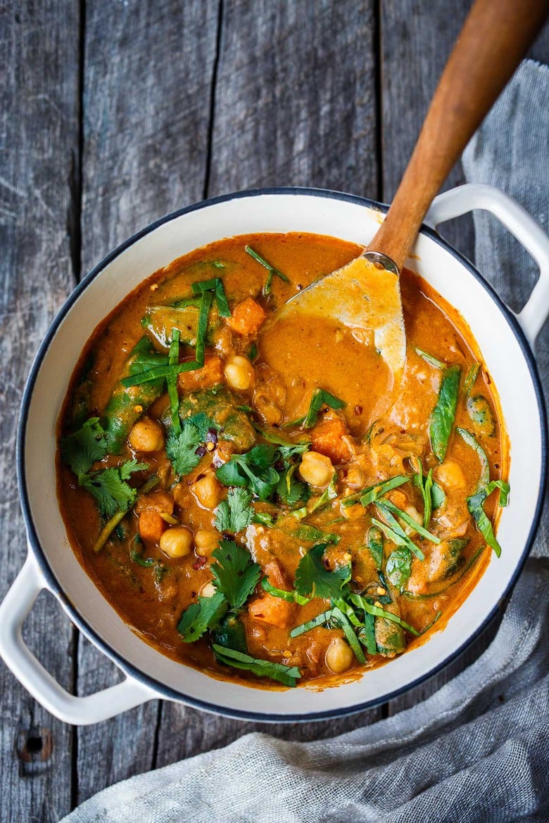 African Peanut Soup is made with everyday pantry items that transform into a lively soup with full bodied flavors. Richly spiced with ginger, garlic, and chilies in a creamy peanut tomato base, this protein-rich soup is one you will crave.  Vegan and Gluten-free!