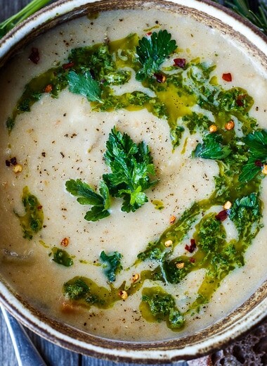This cozy leek and white bean soup is hearty, healthy, and full of flavor—an easy one-pot meal made with simple pantry ingredients.