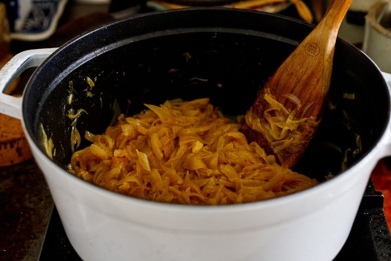 caramelizing onions