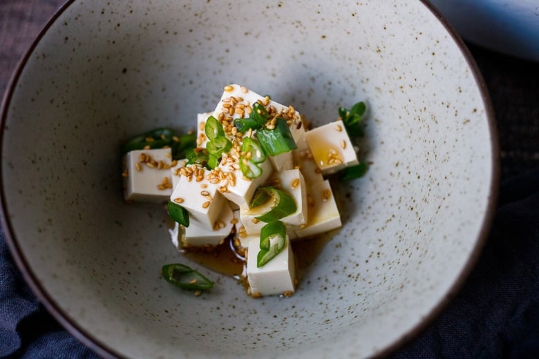 place silken tofu in a bowl