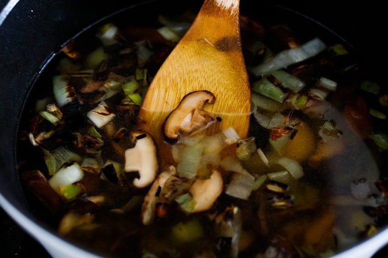 add dashi broth or veggie broth 