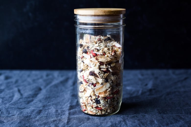 superfood blend in a sealed jar