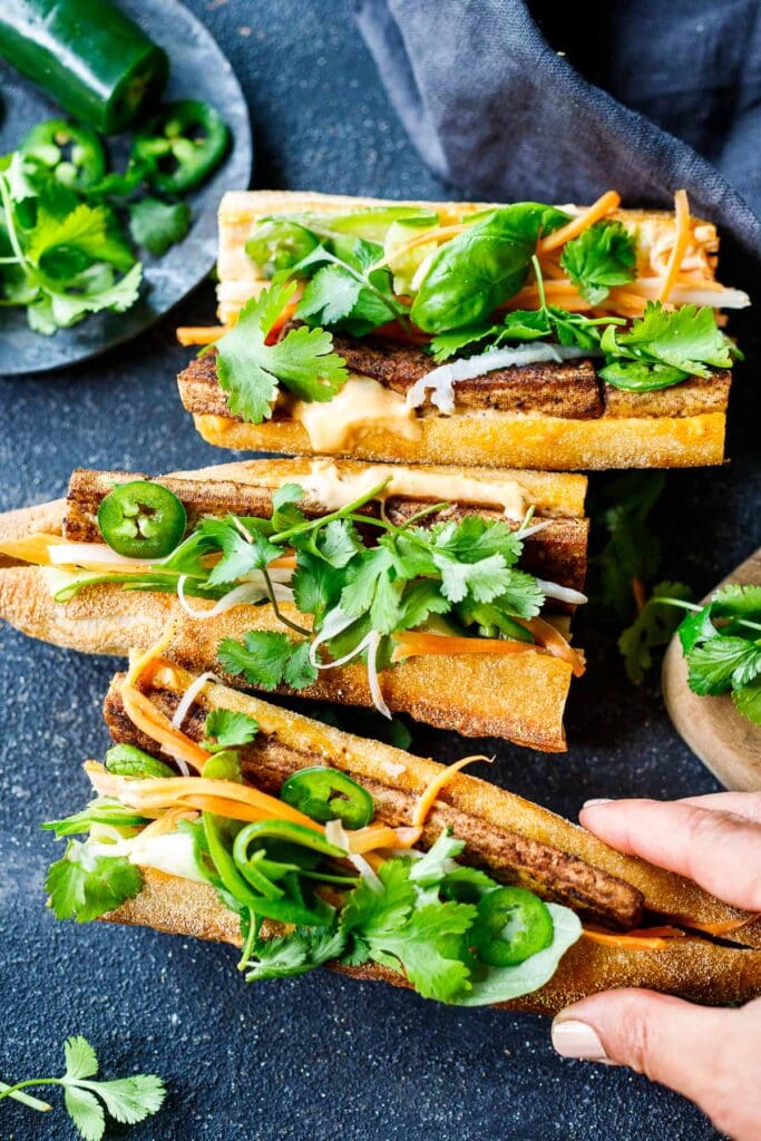 50 Delicious Tofu Recipes: Bahn Mi Sandwich.