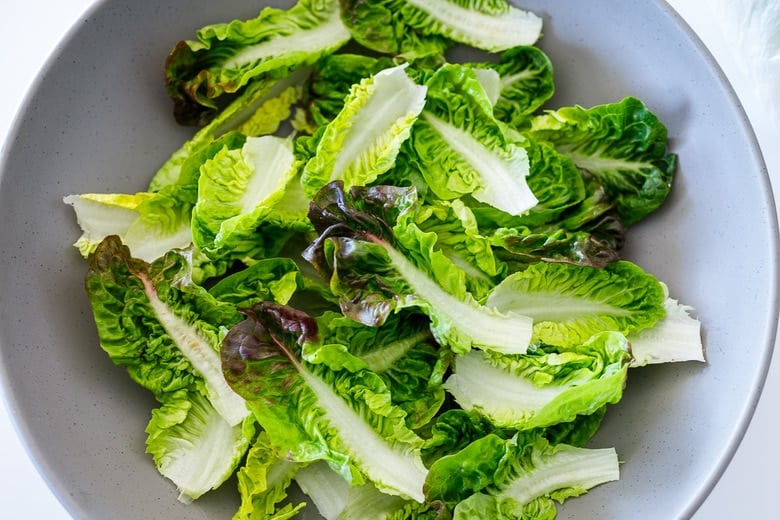 little gem lettuce in a bowl