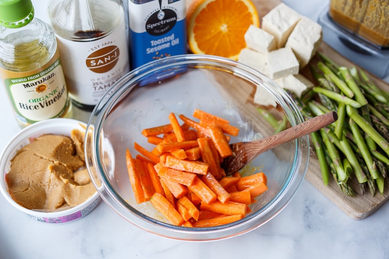 prepping the veggies