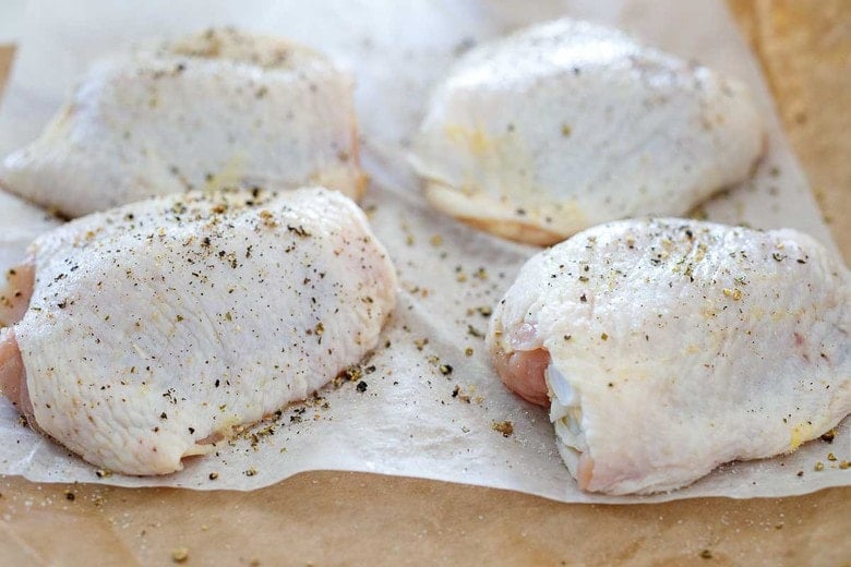 season the chicken with salt and pepper