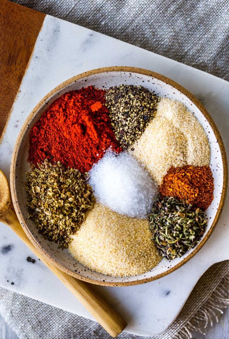 This flavorful Cajun Seasoning Recipe is made from basic pantry spices- easy to make in just 5 minutes!  Customize your own savory zesty spice blend that is more flavorful than store-bought!