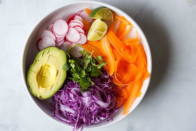 prepped vegetables 