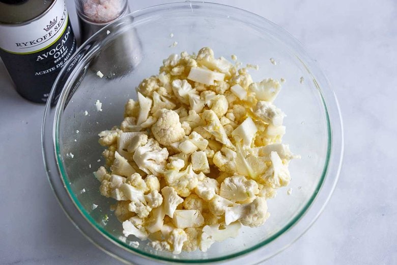 oiling cauliflower