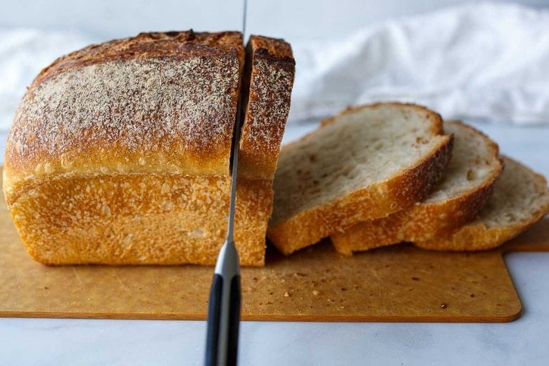 slicing bread