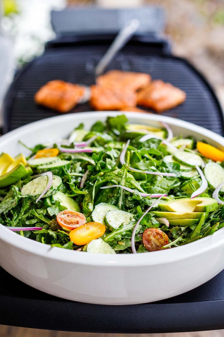 Assembling the salad