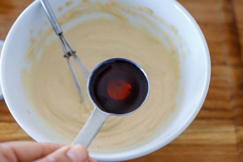 making the tahini sauce