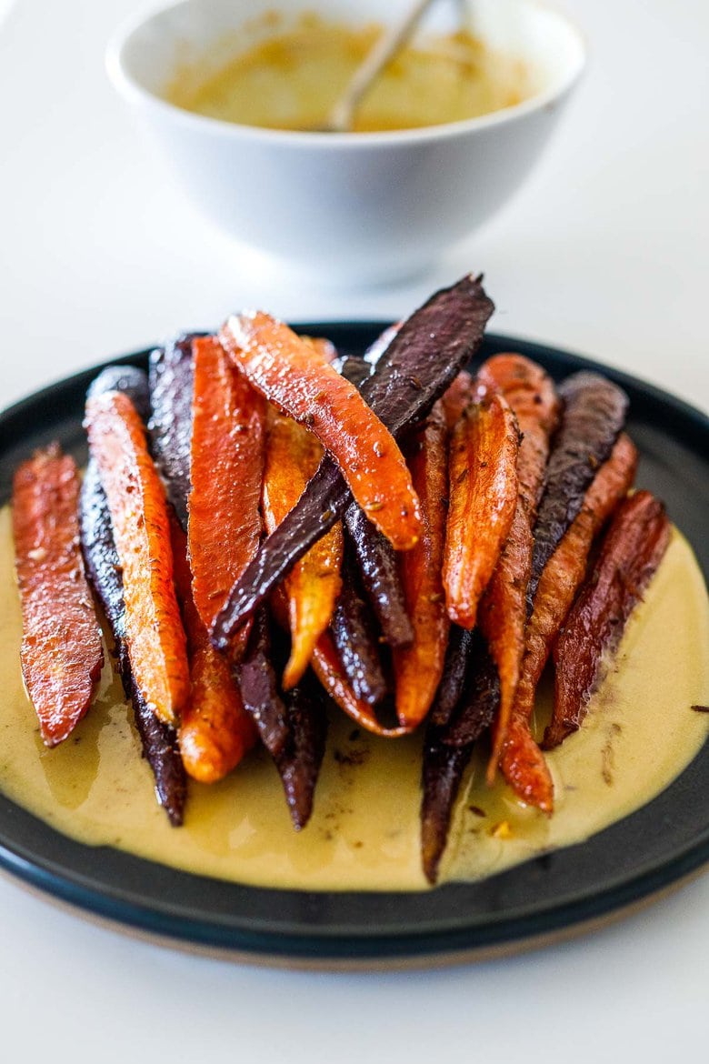 Roasted Carrots with Tahini Sauce