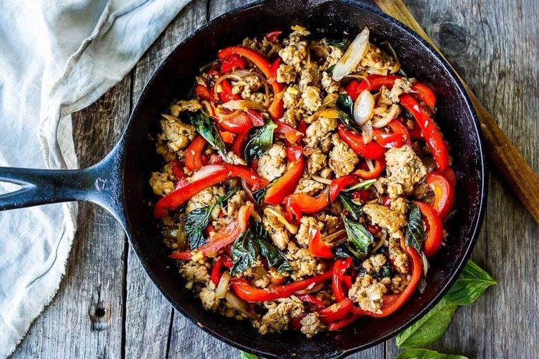 Authentic Thai Basil Chicken Recipe | Feasting At Home