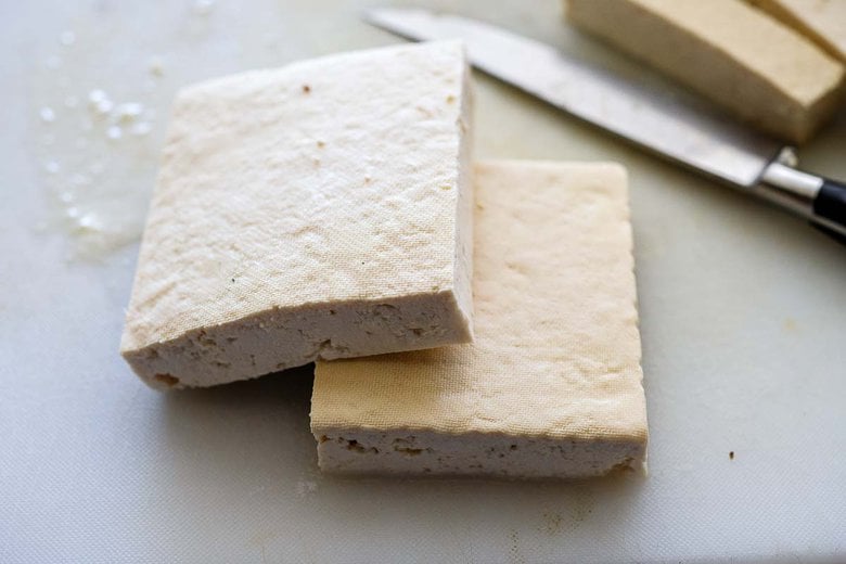 cut the tofu into slabs