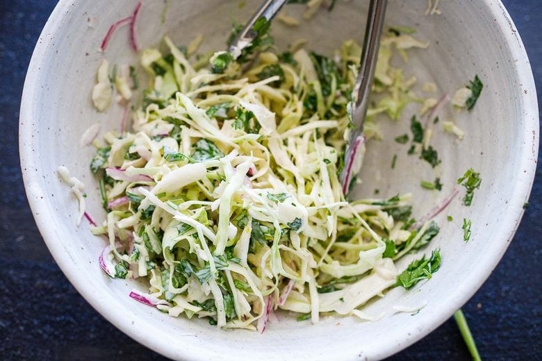 creamy slaw in a bowl