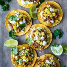 Chicken Tostadas with Pineapple Salsa