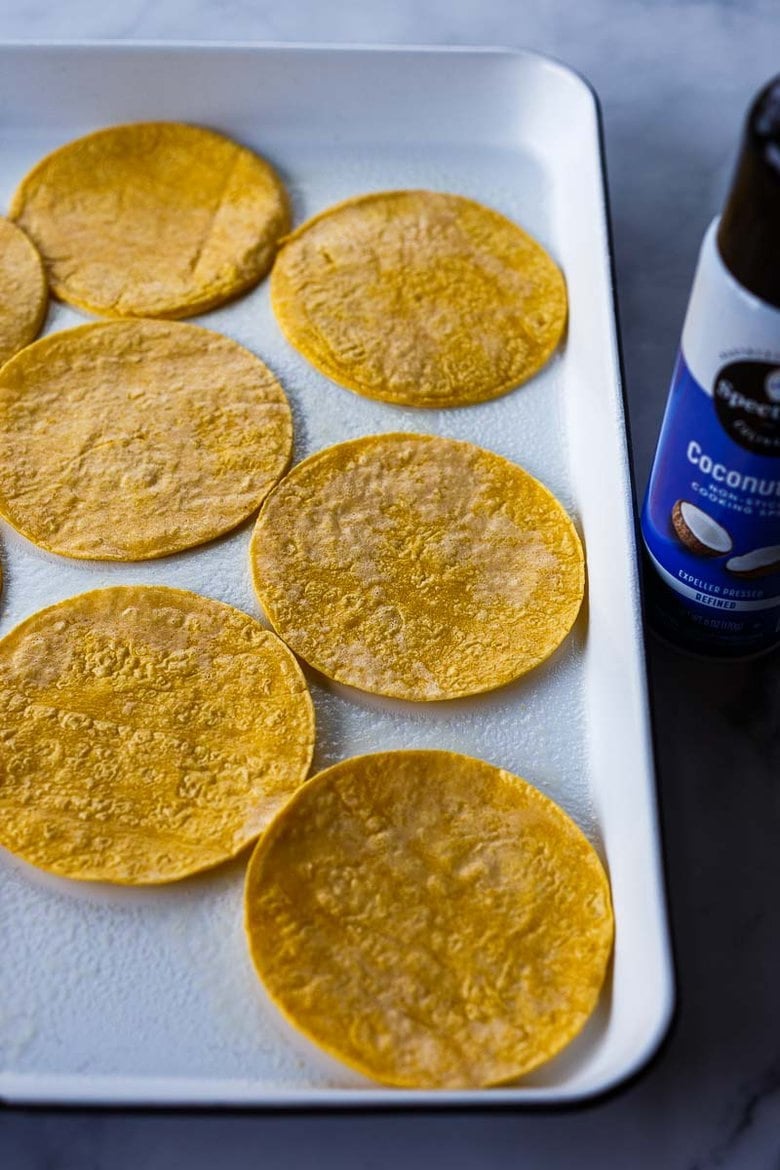 toasting corn tortillas