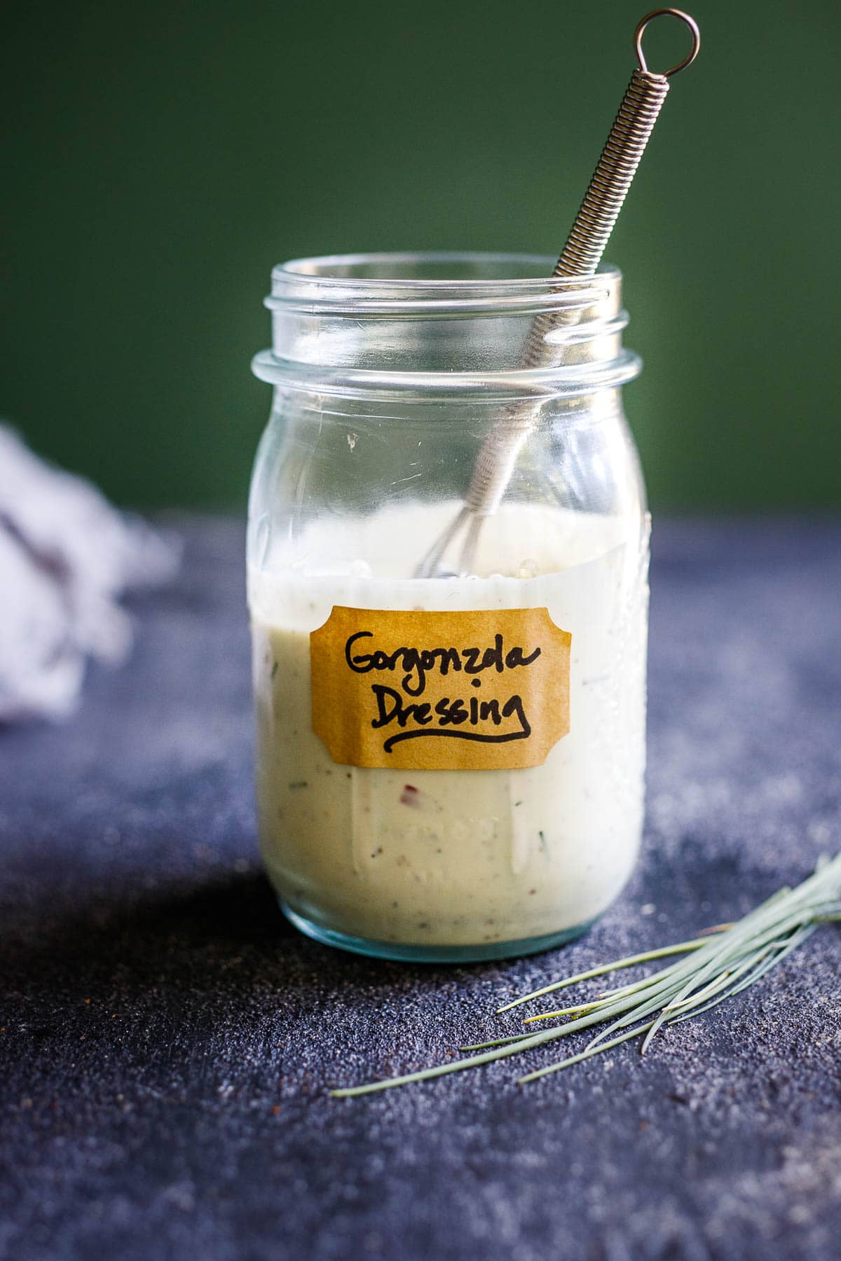 How to make the most delicious Creamy Gorgonzola Dressing, similar to blue cheese, only better!  Easy, extra creamy and full of flavor, perfect for dressing salads or used as a dip. 