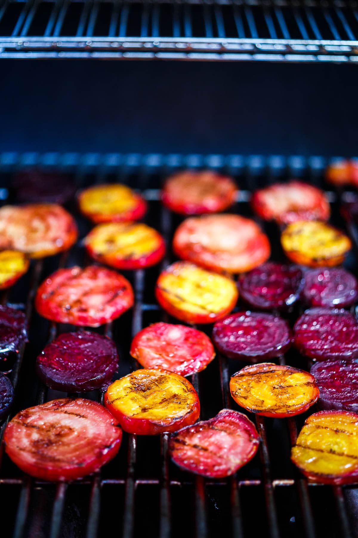 grilling beets on a bbq