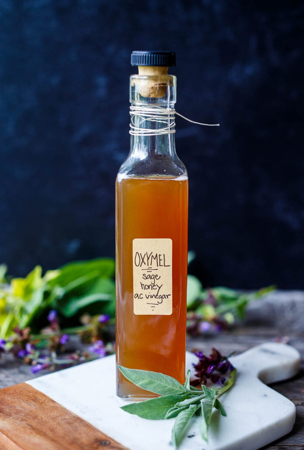 Made with just 3 ingredients, this Sage Oxymel is an easy home remedy full of antimicrobial and antioxidant properties to heal and soothe sore throats, coughs, and colds.   Perfect to make when sage is in abundance and a lifesaver to have on hand. A simple, clean recipe made with common ingredients.