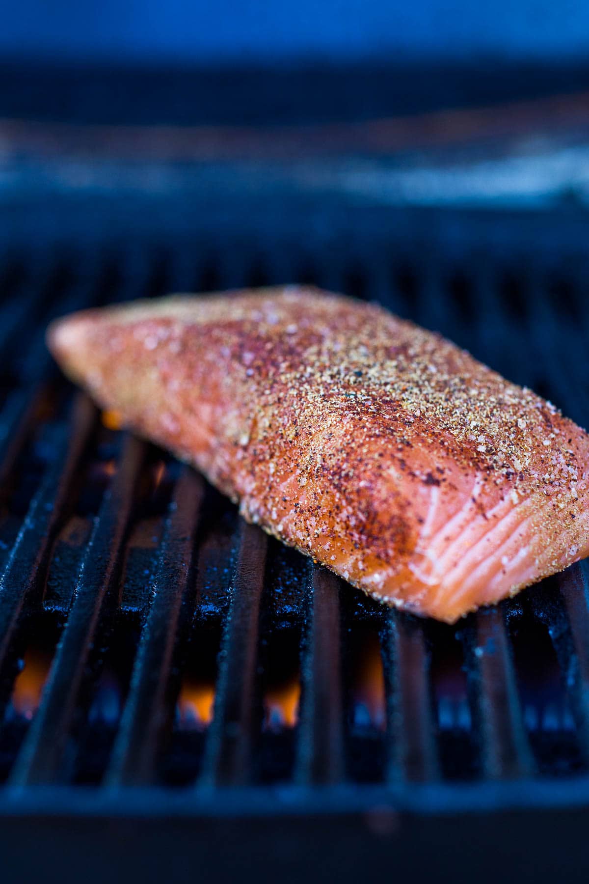 grilled salmon with a spice rub