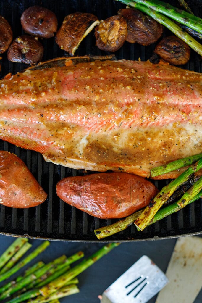 grilled salmon with skin