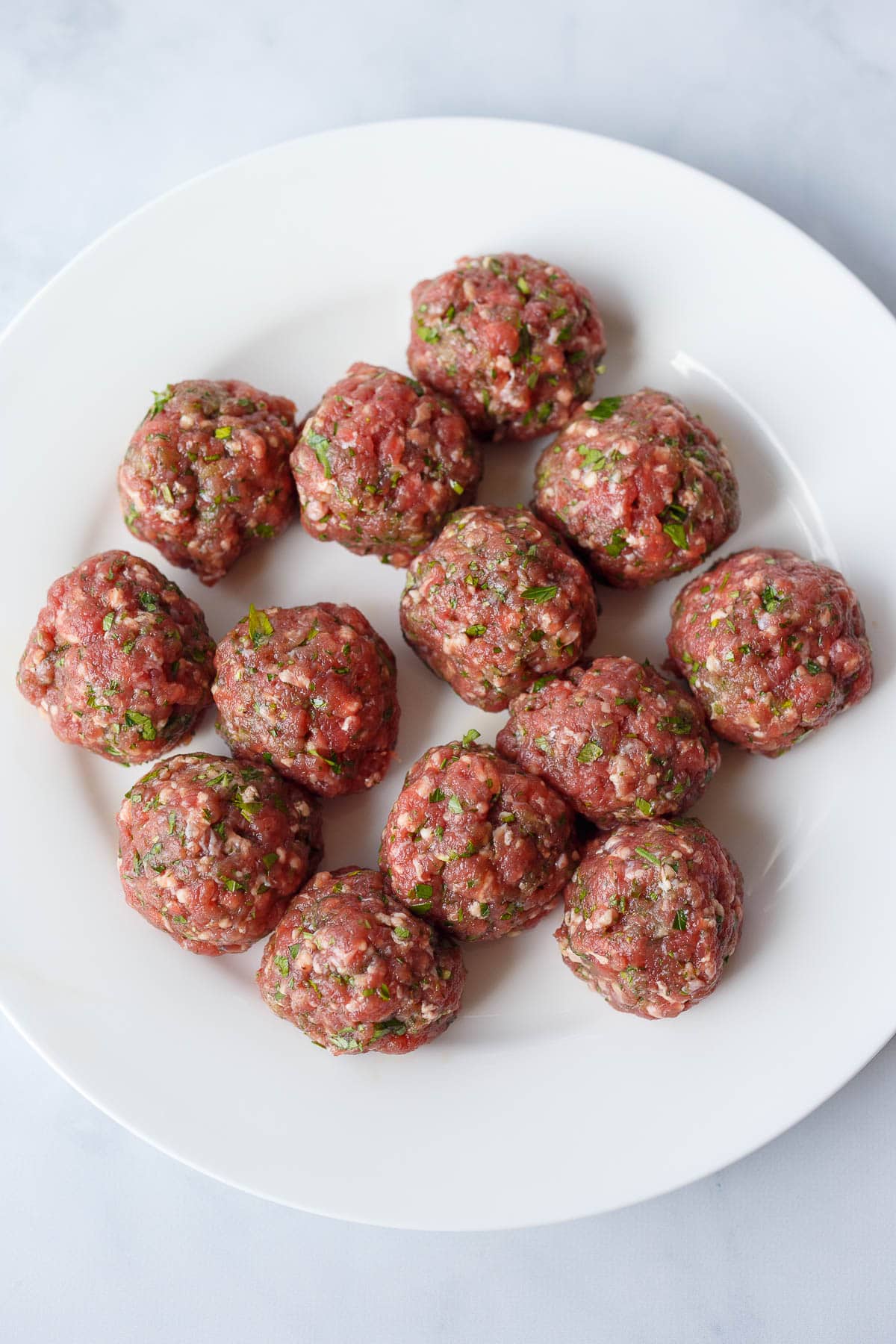 formed meatballs