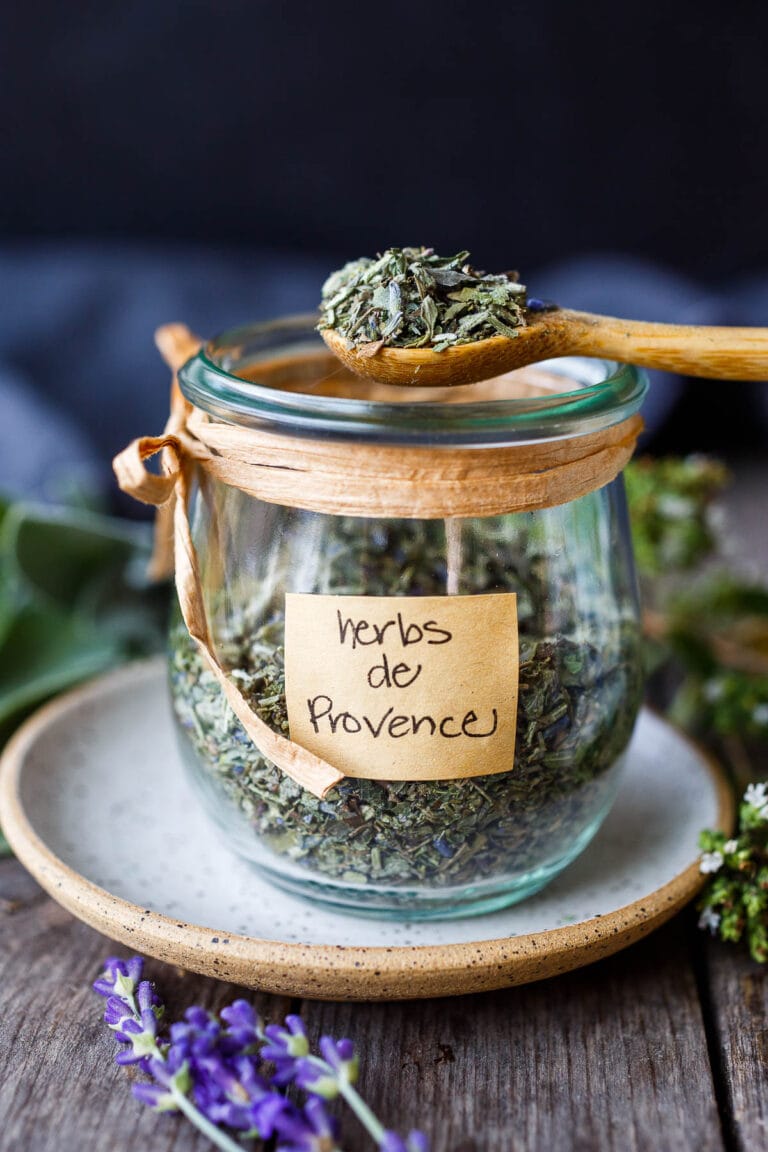 Herbs de Provence in a jar.