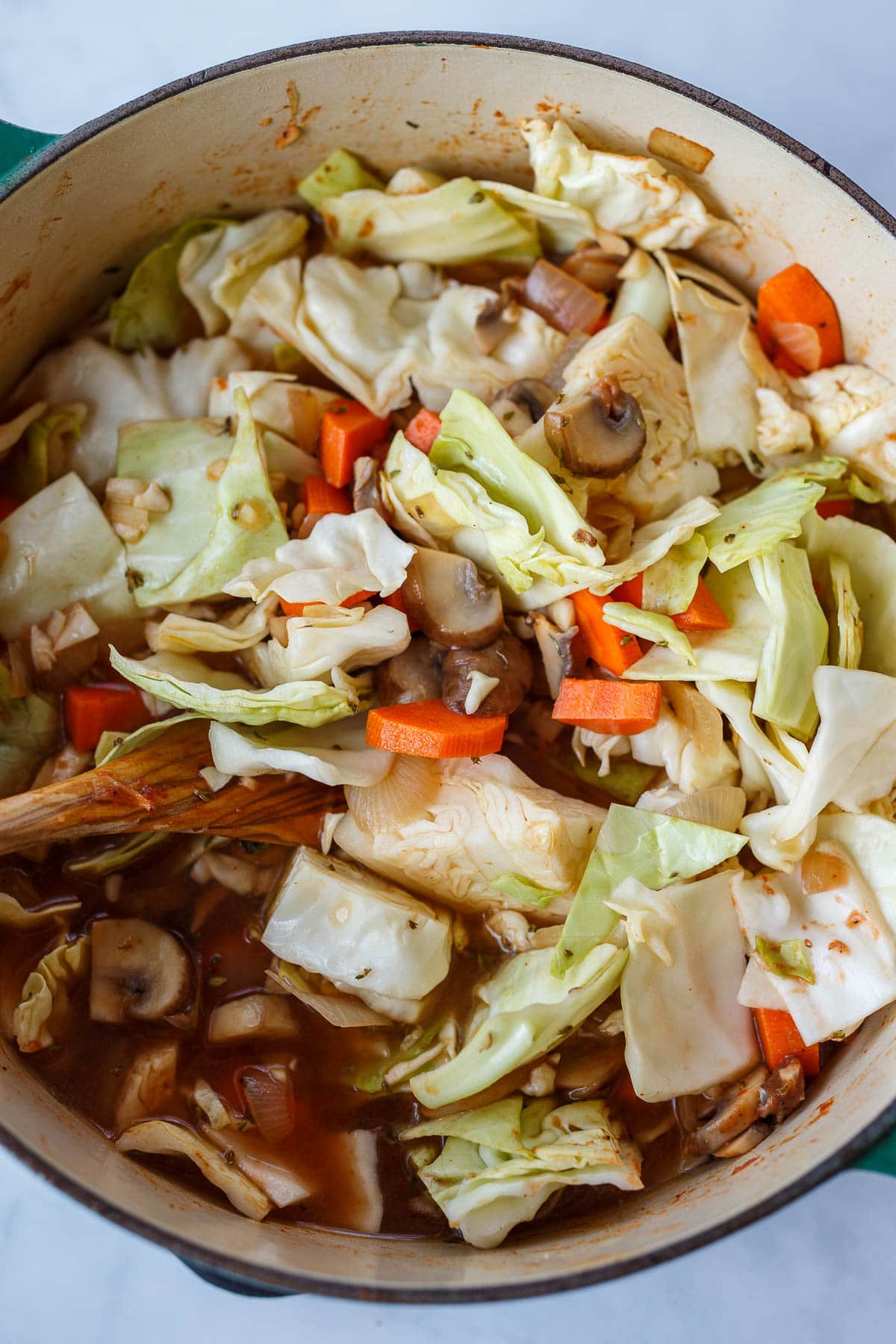 Mix all ingredients together and add broth.