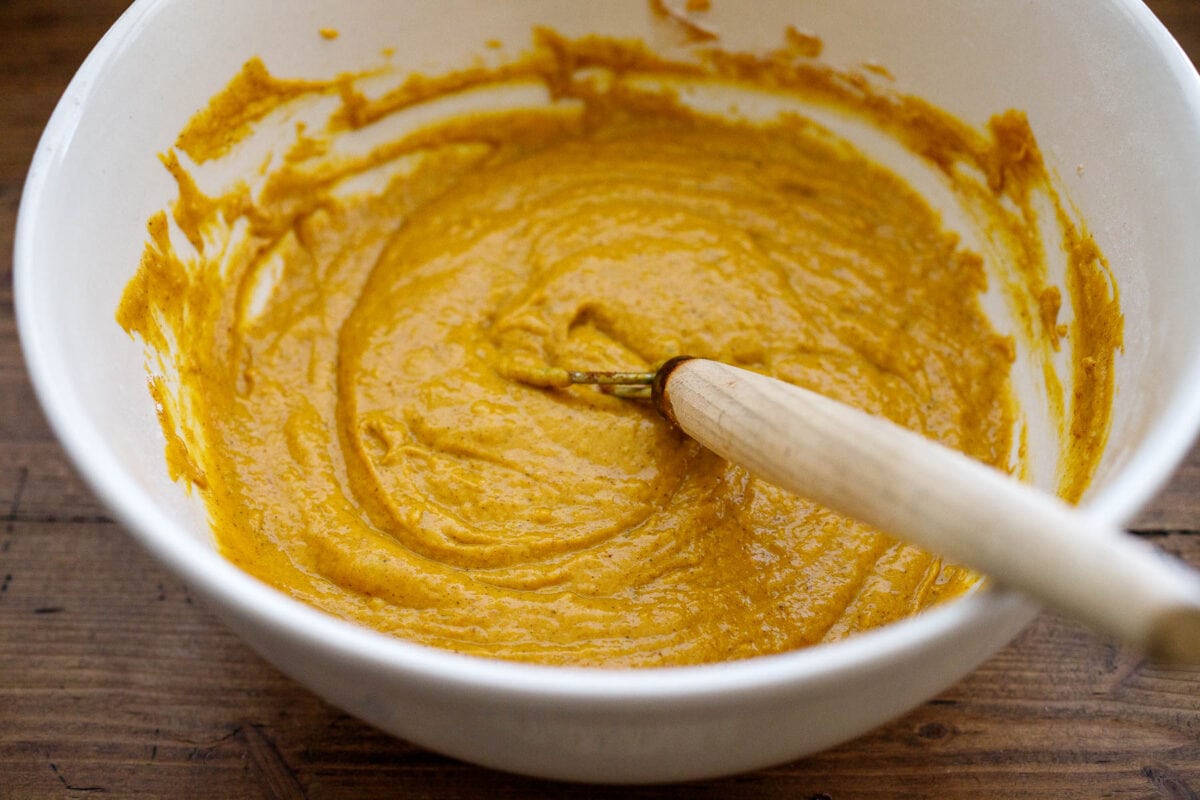 Pumpkin bread batter.