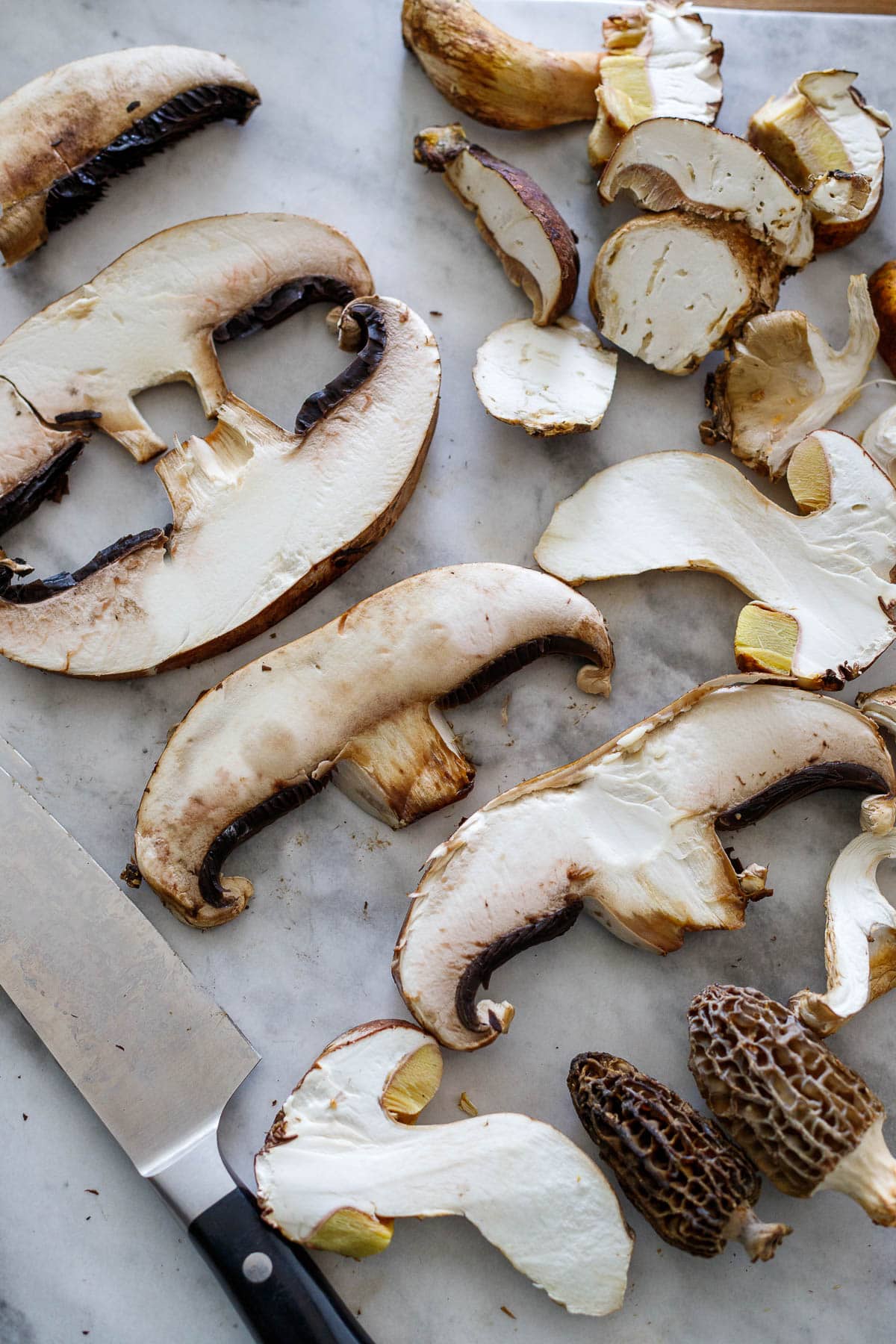 cutting mushrooms the same size