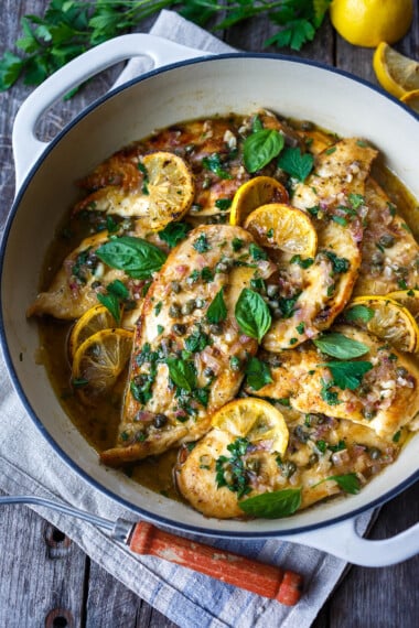 A simple, classic Italian dish brimming with flavor- Chicken Piccata is easy enough for weeknight dinners or elegant enough for entertaining.