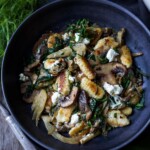 Caramelized fennel, sautéed mushrooms and wilted spinach combine perfectly with pan-seared potato gnocchi and topped with creamy goat cheese. Savory rich flavors, yet simple to put together!