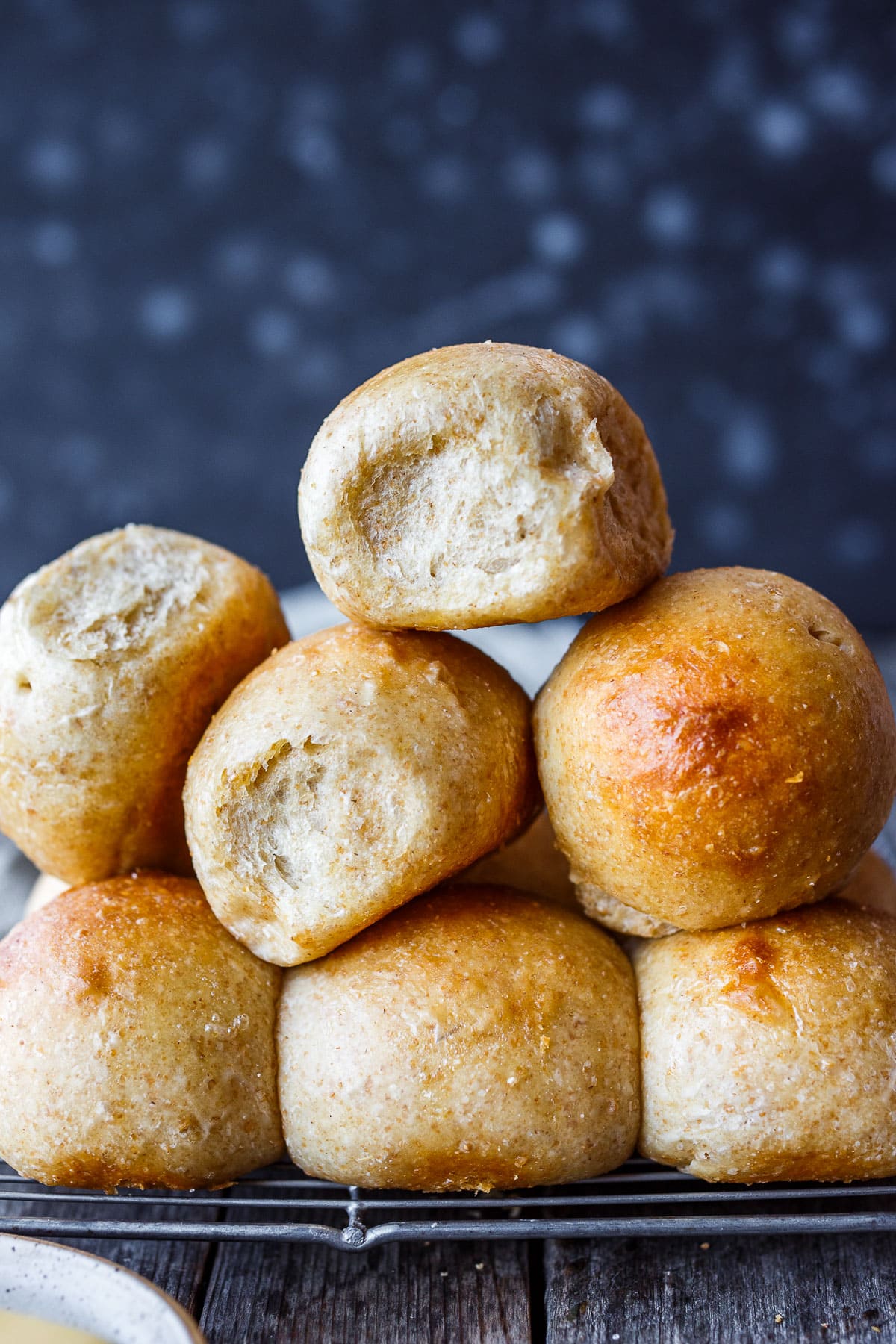 Perfectly tender and ultra-flavorful sourdough dinner rolls are made with active sourdough starter, and no yeast. Make in one day or refrigerate overnight. They freeze well and are vegan-adaptable!
