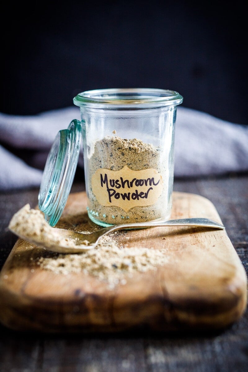 Mushroom Powder in a Jar