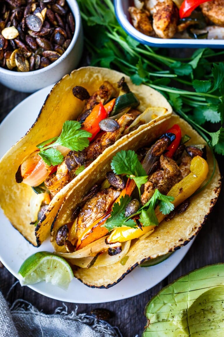 Marinated Sheet Pan Chicken Fajitas Feasting At Home